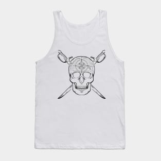 Pirate's Life For Me (Black Lines) Tank Top